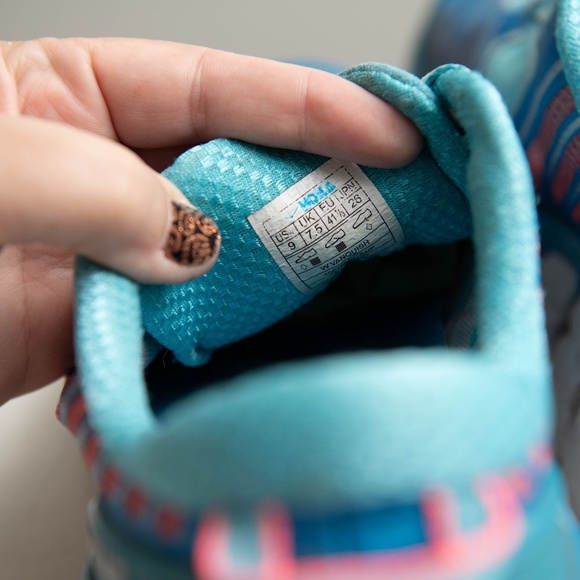 HOKA Vanquish Shoes Womens Size 9 Blue Coral Running Shoes Chunky Cushioned - Picture 5 of 7